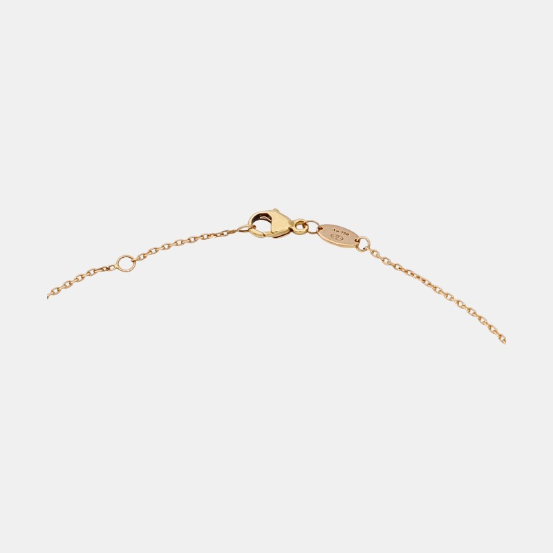 CHAUMET Jeux De Liens 玫瑰金色 18K玫瑰金珍珠母貝鑽石項鍊-3