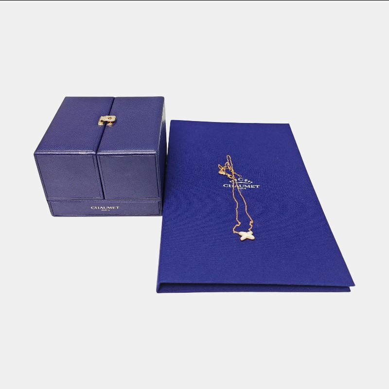 CHAUMET Jeux De Liens 玫瑰金色 18K玫瑰金珍珠母貝鑽石項鍊-4