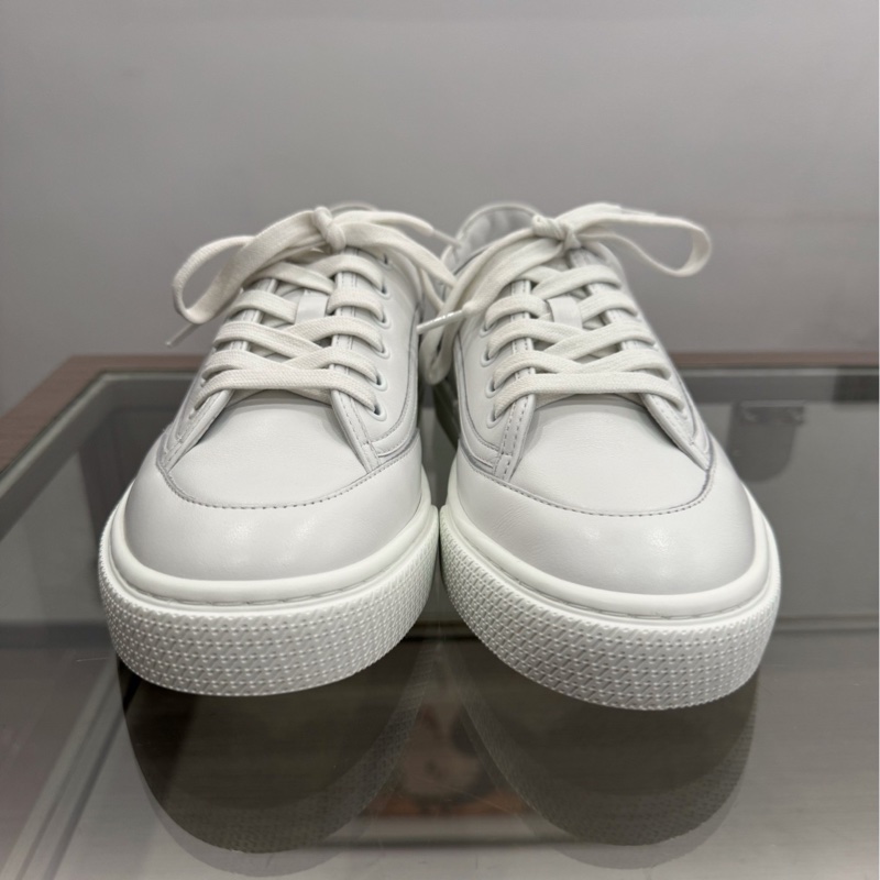 99新Hermes愛馬仕 側面H字logo女款白色休閒鞋 37碼-1