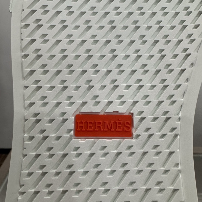 99新Hermes愛馬仕 側面H字logo女款白色休閒鞋 37碼-12