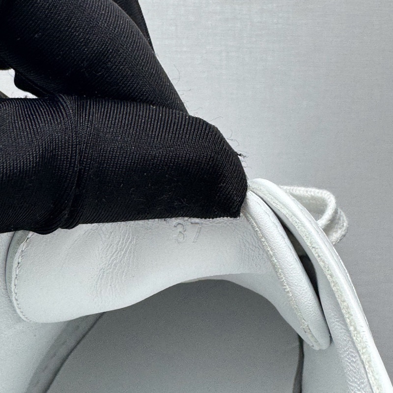 99新Hermes愛馬仕 側面H字logo女款白色休閒鞋 37碼-13