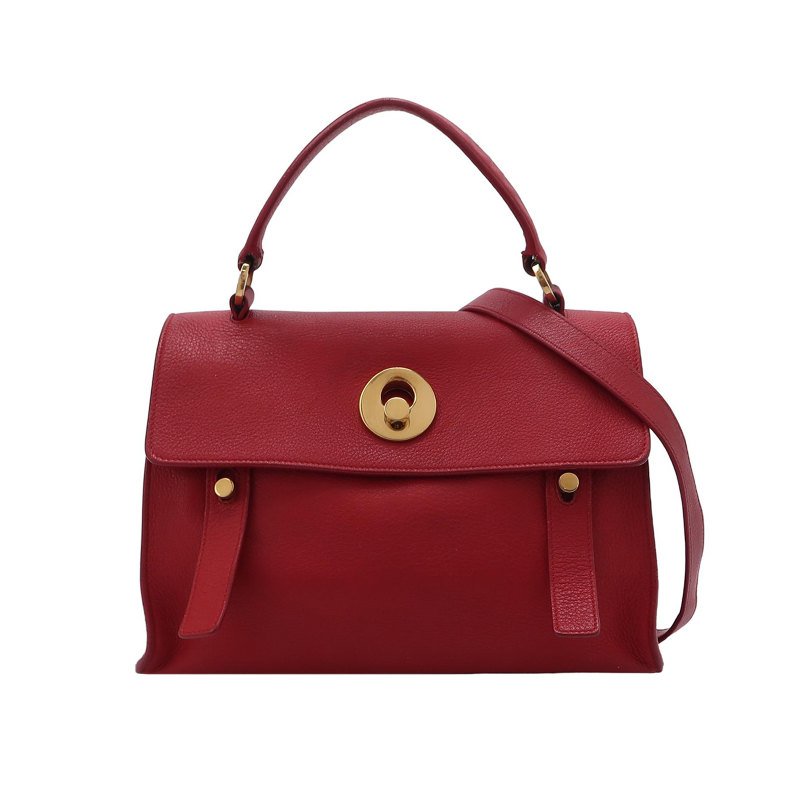 Saint Laurent MuseTwo牛皮純色金屬扣斜挎包單肩包-0