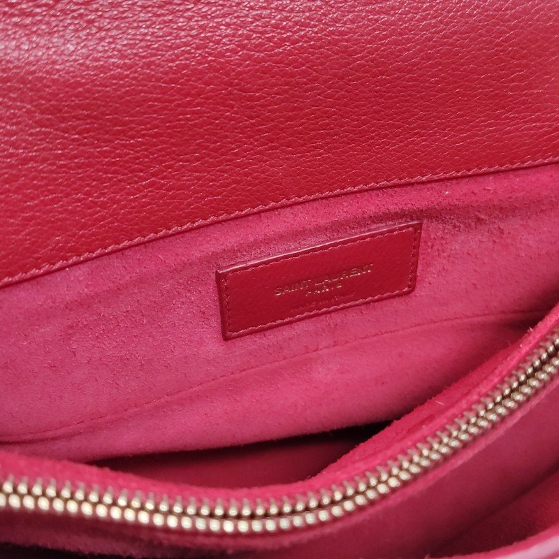 Saint Laurent MuseTwo牛皮純色金屬扣斜挎包單肩包-9