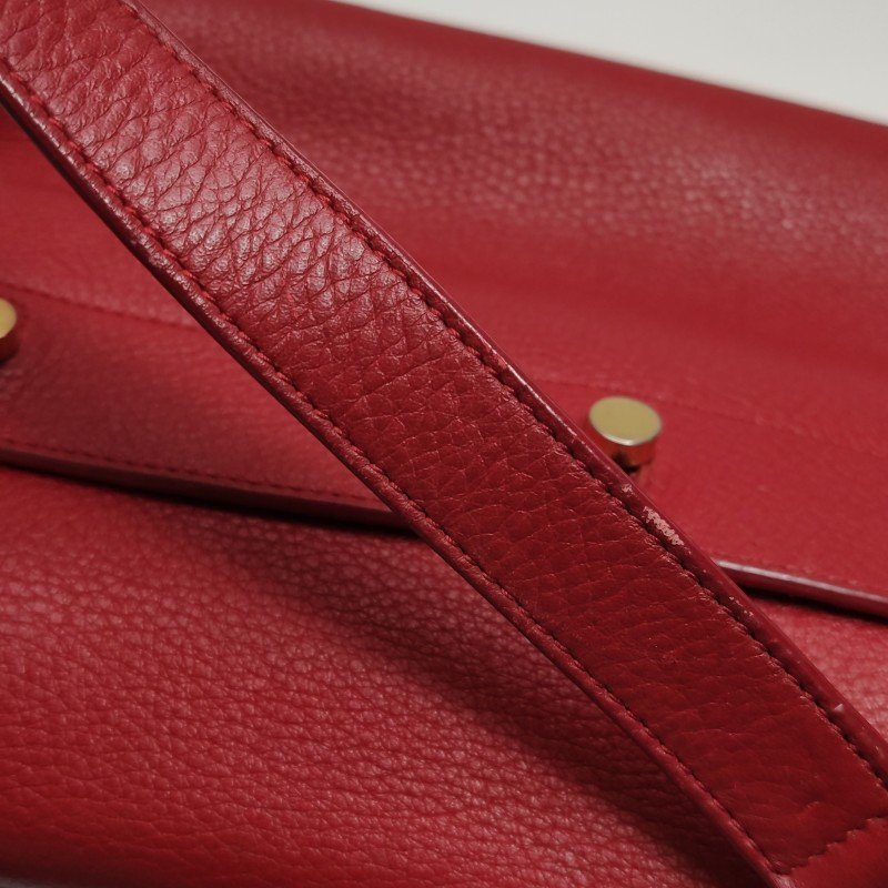 Saint Laurent MuseTwo牛皮純色金屬扣斜挎包單肩包-11