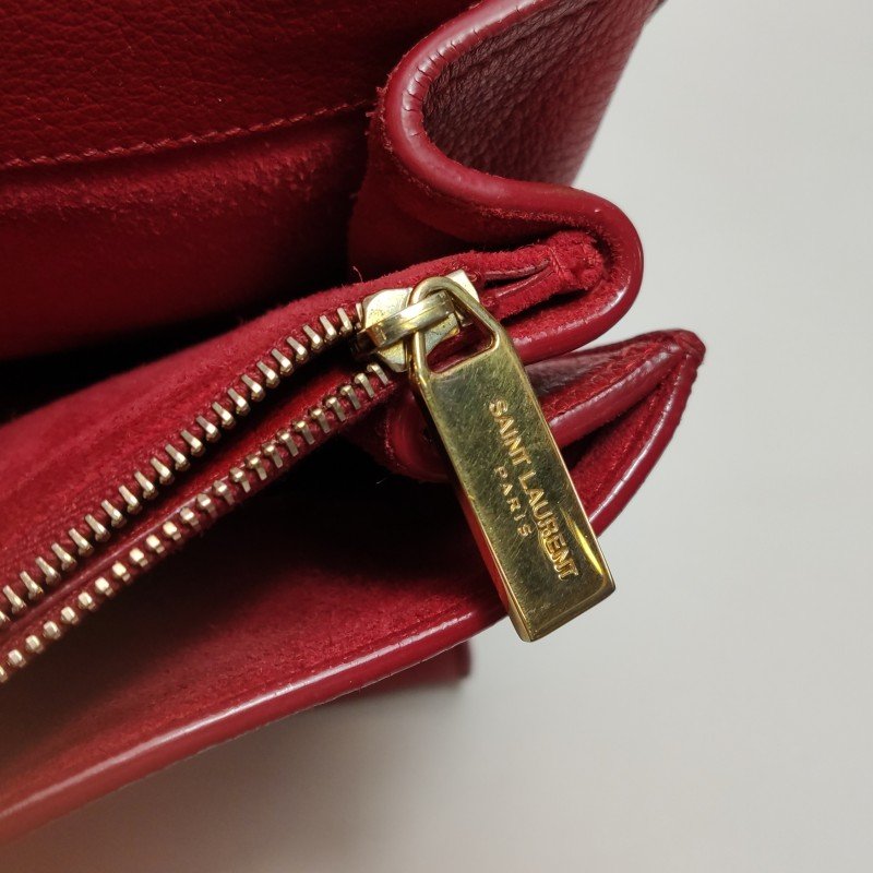 Saint Laurent MuseTwo牛皮純色金屬扣斜挎包單肩包-13