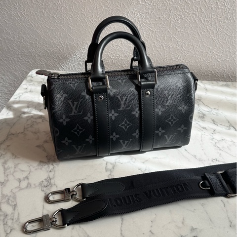 LV M46271黑/灰花紋keepall25 超帥氣