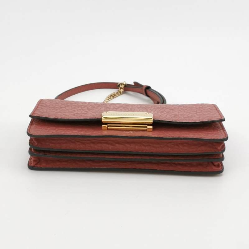 Burberry牛皮純色斜挎包單肩包-5