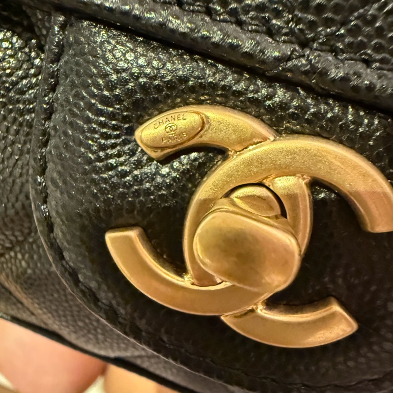 ❤️Chanel 25K 最新款荔枝牛18cm 方胖-2