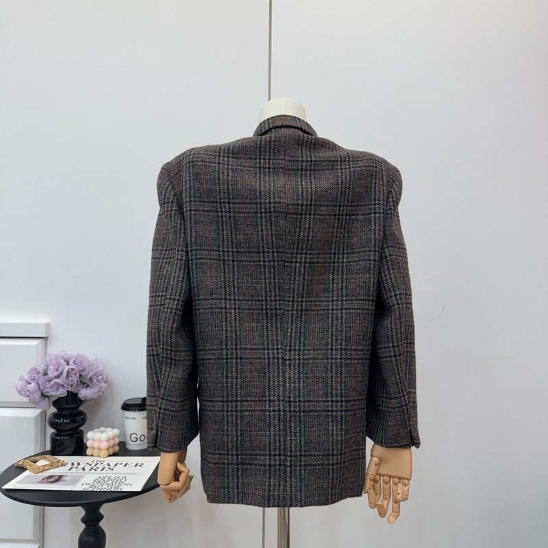 Dior 復古格紋 女士 西裝外套 vintage 二手-2