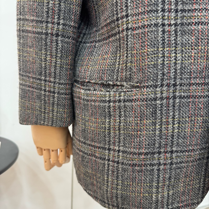 Dior 復古格紋 女士 西裝外套 vintage 二手-8