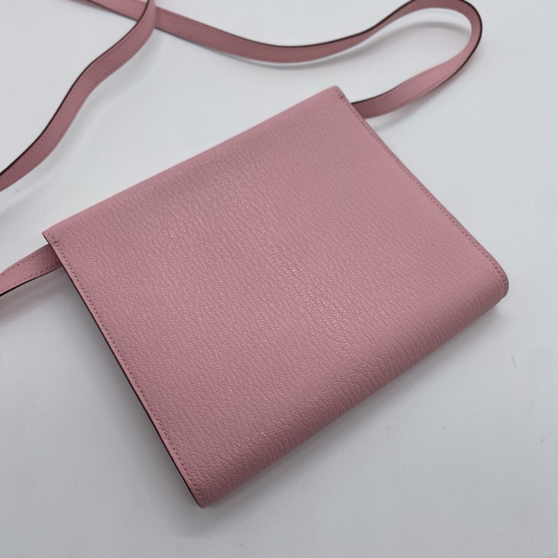 二手Hermes 愛馬仕Clic 16 3Q櫻花粉山羊皮Z刻-1