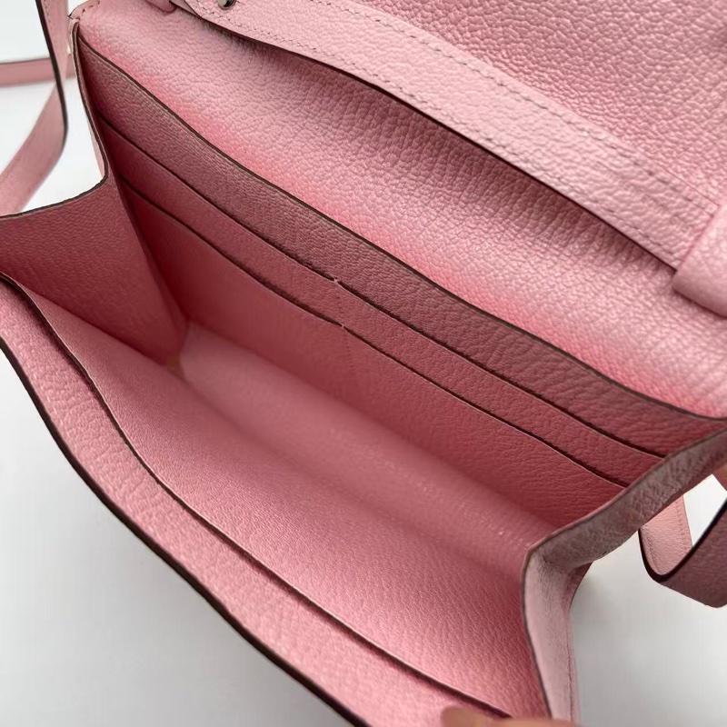 二手Hermes 愛馬仕Clic 16 3Q櫻花粉山羊皮Z刻-5