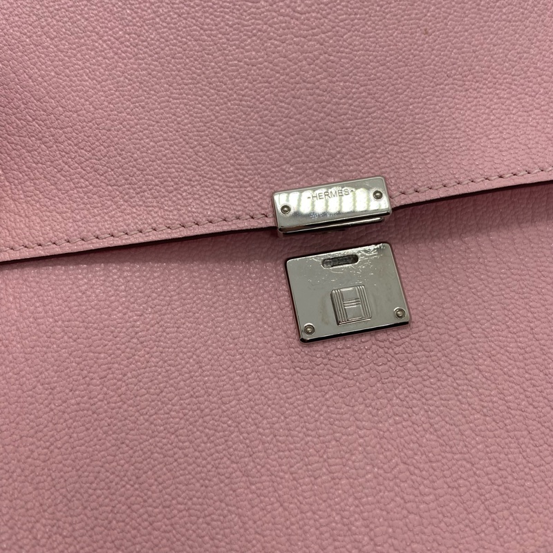 二手Hermes 愛馬仕Clic 16 3Q櫻花粉山羊皮Z刻-9