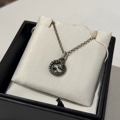 Gucci 做舊互扣雙G項鍊💗復古歐美風必備