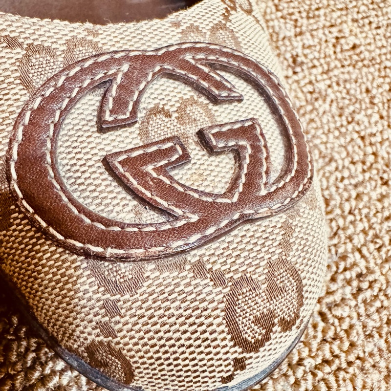 Gucci滿版老花經典平底鞋38.5-39適合-3