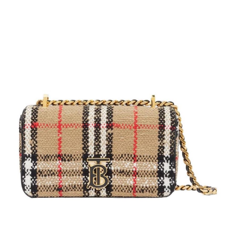 Burberry 女士 Lola - Vintage 格紋花呢迷你蘿納單肩包均碼碼常規、17 X 3.5 X 10 CM-1