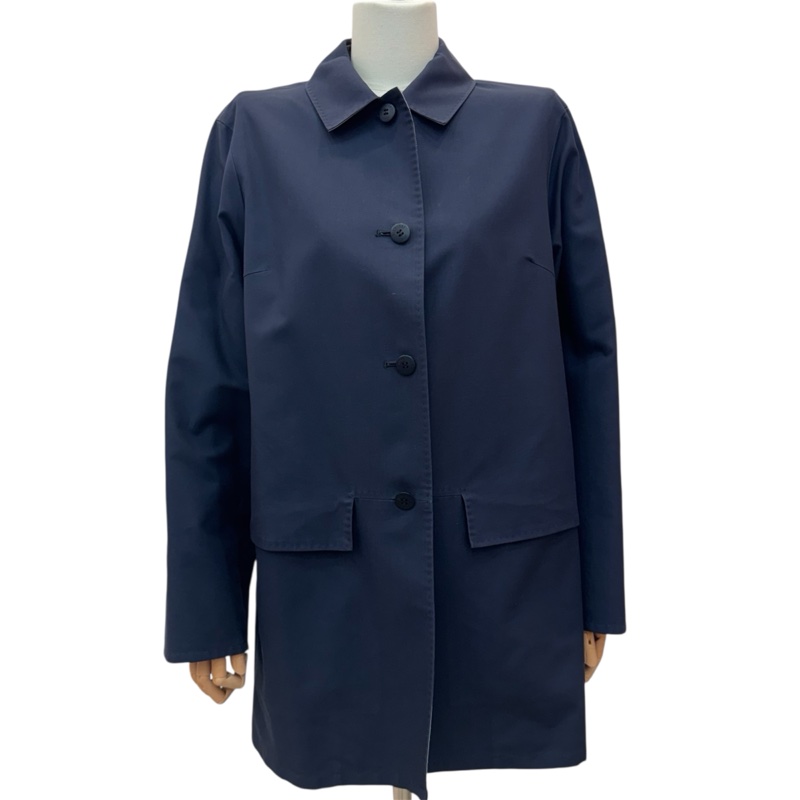 Burberry 深藍色 復古 女士風衣 vintage 二手-1