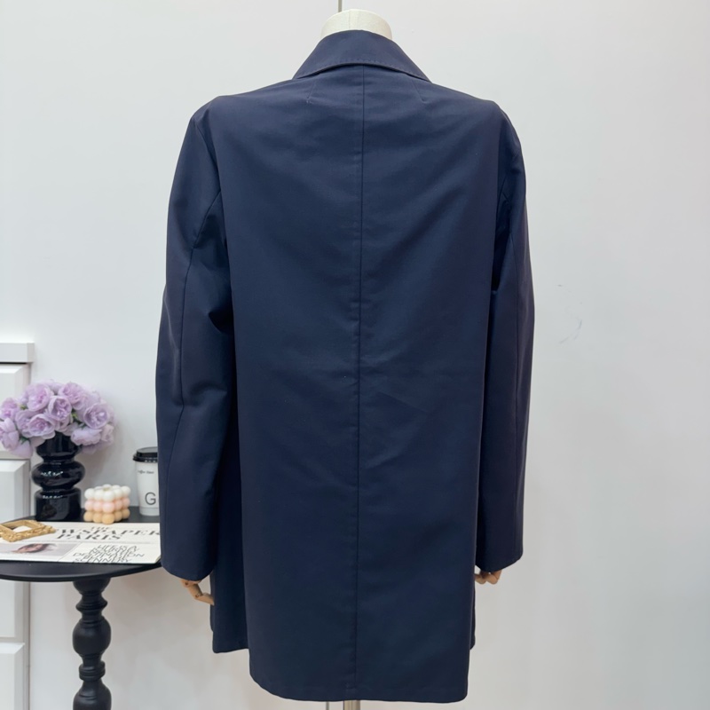 Burberry 深藍色 復古 女士風衣 vintage 二手-2