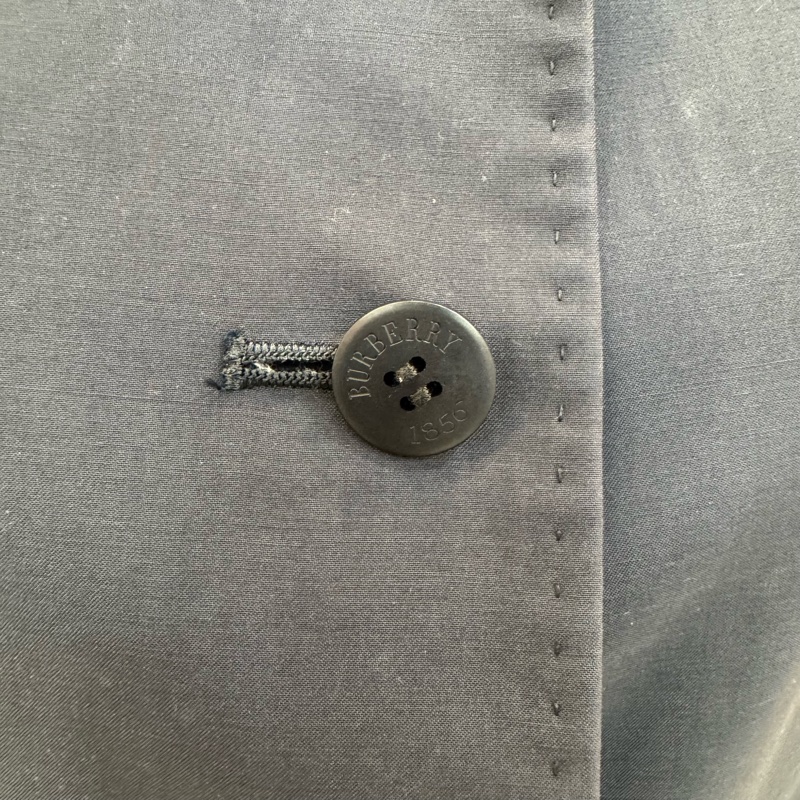 Burberry 深藍色 復古 女士風衣 vintage 二手-9
