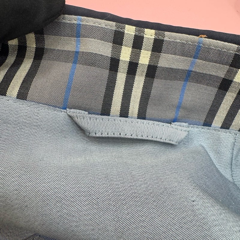 Burberry 深藍色 復古 女士風衣 vintage 二手-11