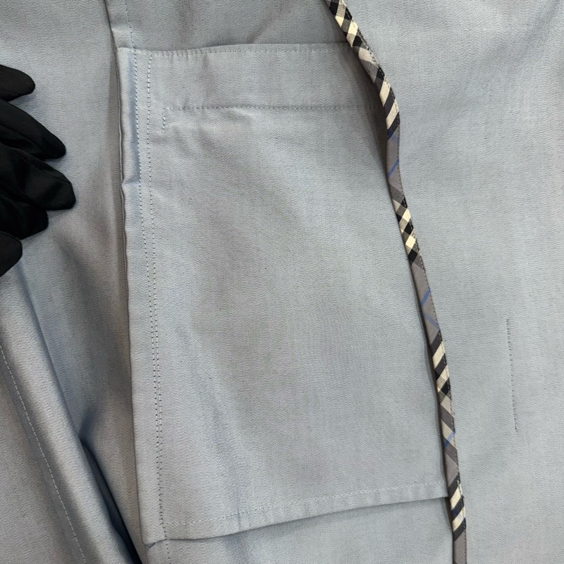 Burberry 深藍色 復古 女士風衣 vintage 二手-13