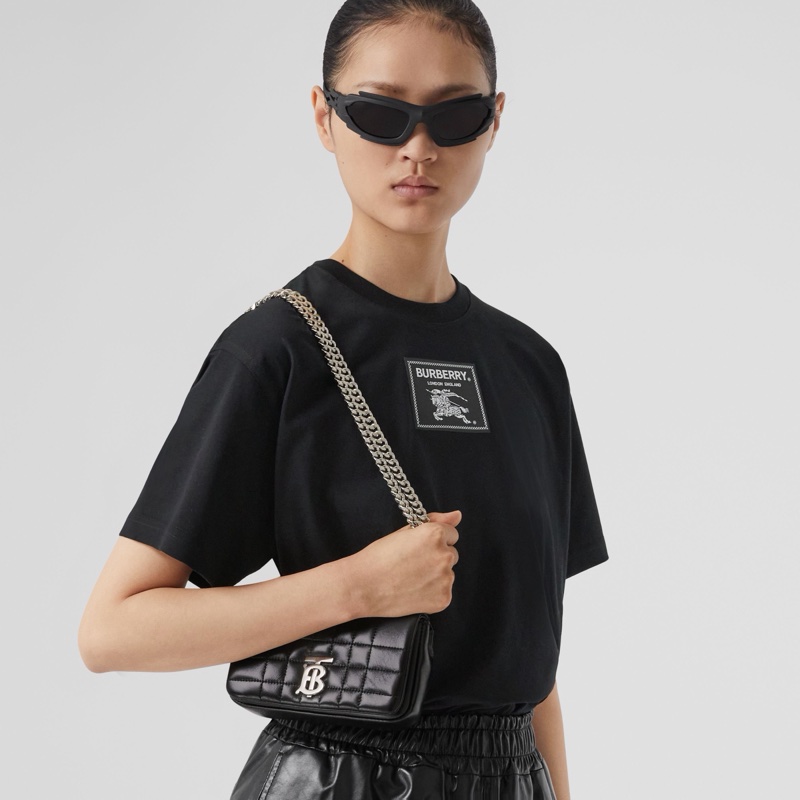 Burberry 女士 Lola - 絎縫迷你蘿納單肩包均碼碼常規、17 X 3.5 X 10 CM-5