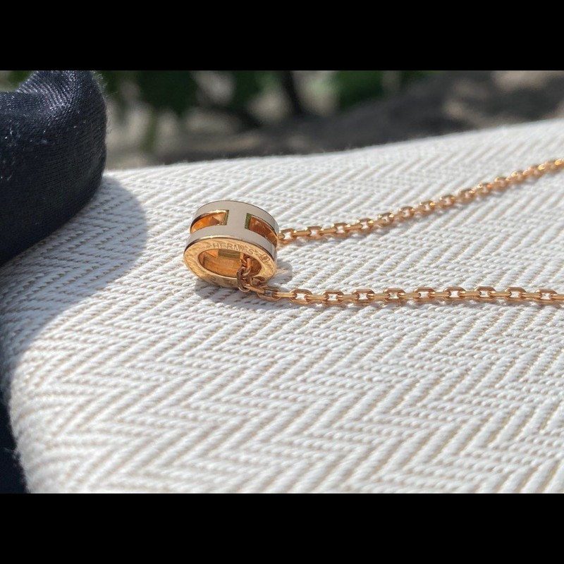 ❤️全新未使用品👍💯mini pop H墜飾 奶茶色/杏色 玫瑰金-4