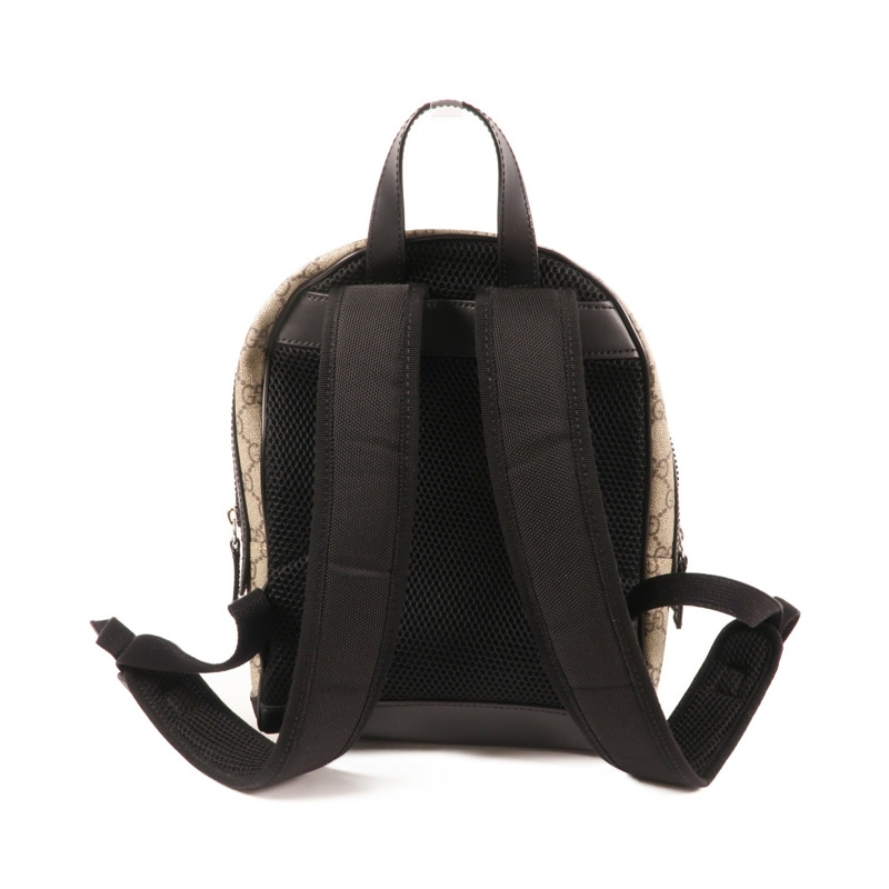 GUCCI 塗層帆布GG Supreme Backpack銀扣背包-1
