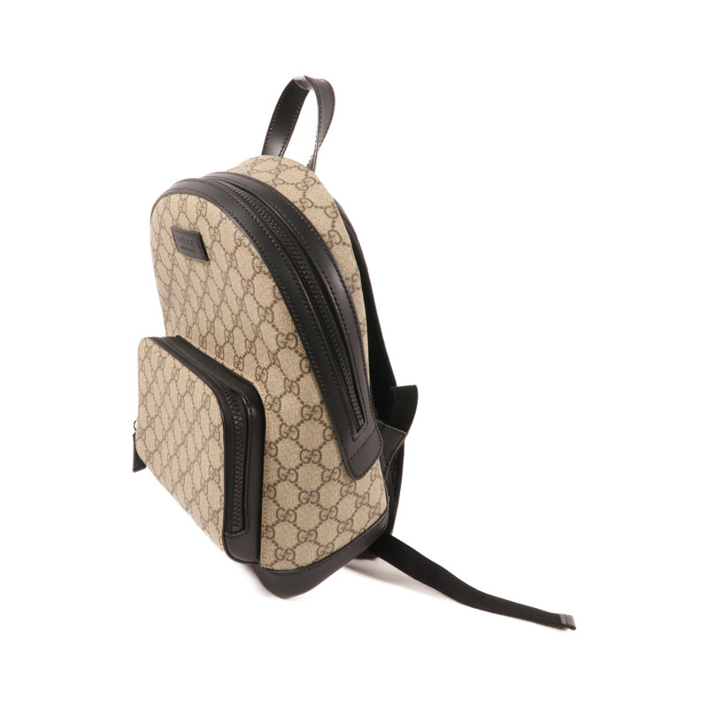 GUCCI 塗層帆布GG Supreme Backpack銀扣背包-2