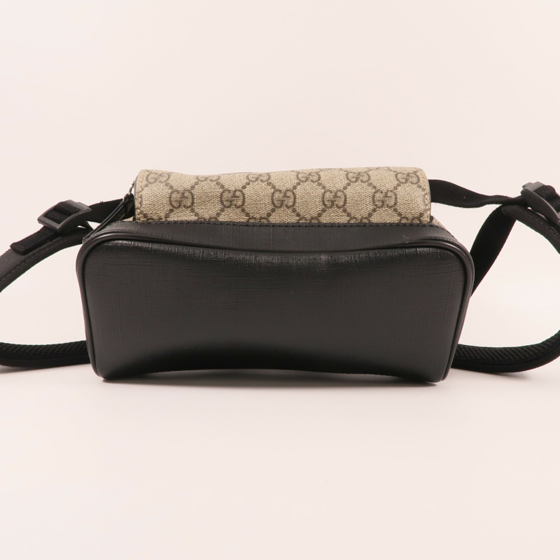 GUCCI 塗層帆布GG Supreme Backpack銀扣背包-3