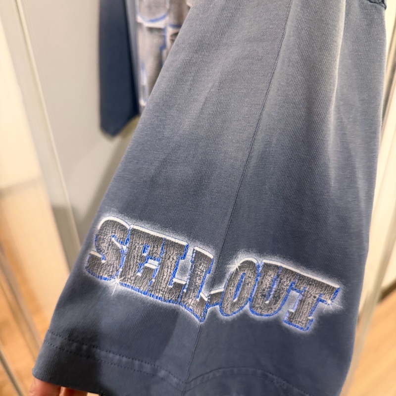 Balenciaga 巴黎世家 藍灰色牛仔踢恤-3