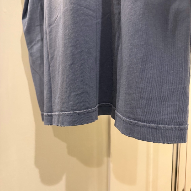 Balenciaga 巴黎世家 藍灰色牛仔踢恤-8