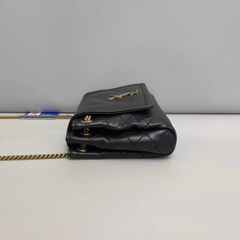 YSL聖羅蘭Nolita系列黑金全皮迷你包-2