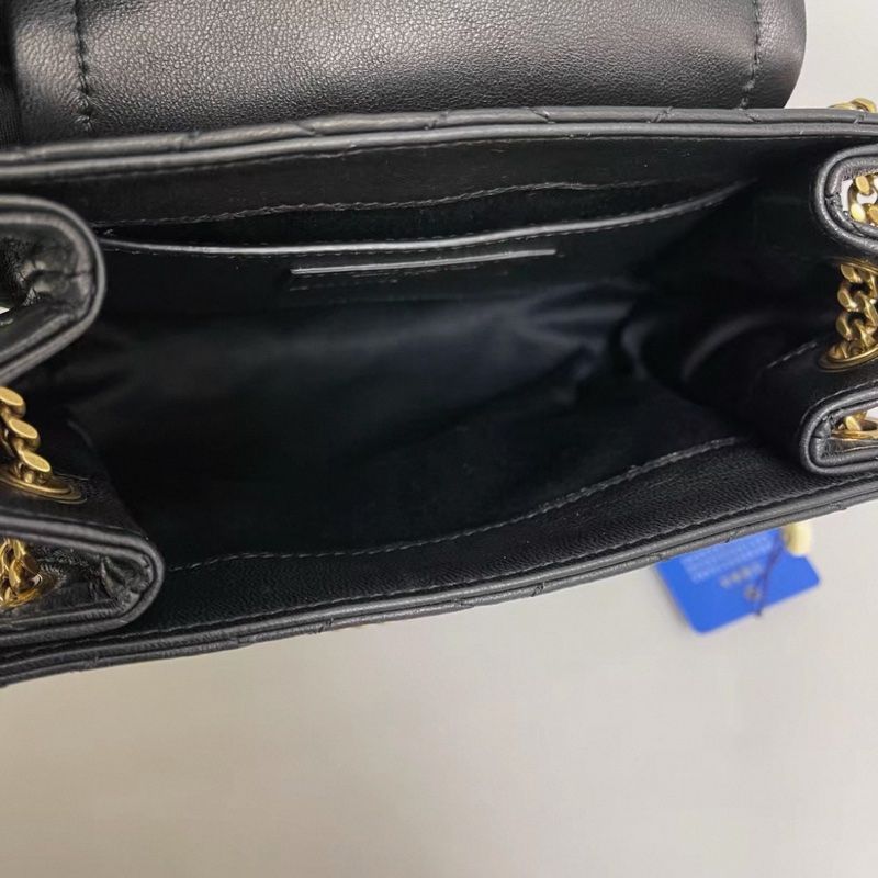 YSL聖羅蘭Nolita系列黑金全皮迷你包-6