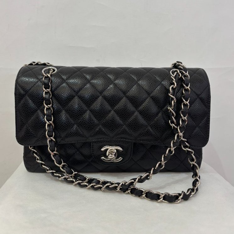 Chanel黑荔枝牛皮Classic flap coco25-0