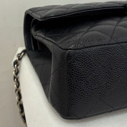 Chanel黑荔枝牛皮Classic flap coco25-6