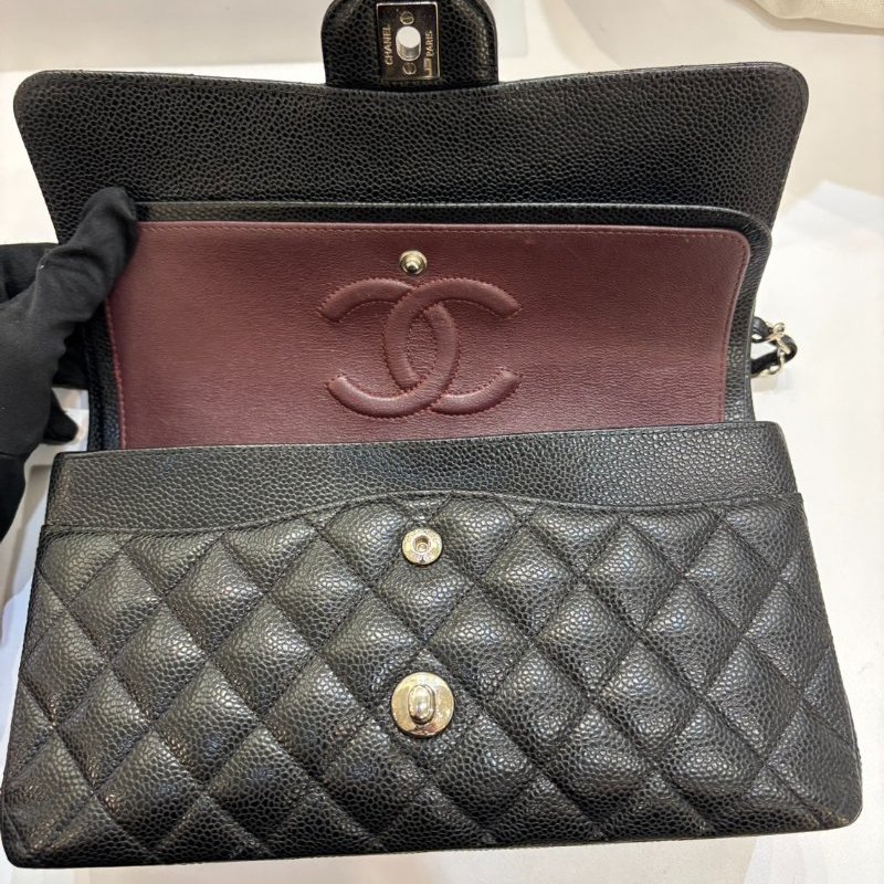 Chanel黑荔枝牛皮Classic flap coco25-7