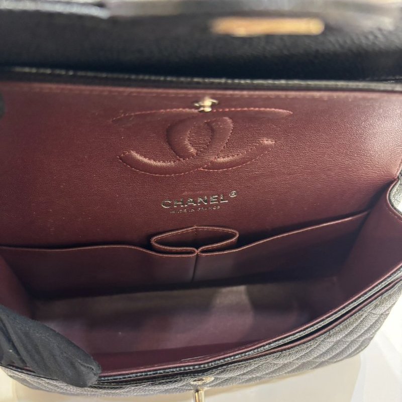 Chanel黑荔枝牛皮Classic flap coco25-9