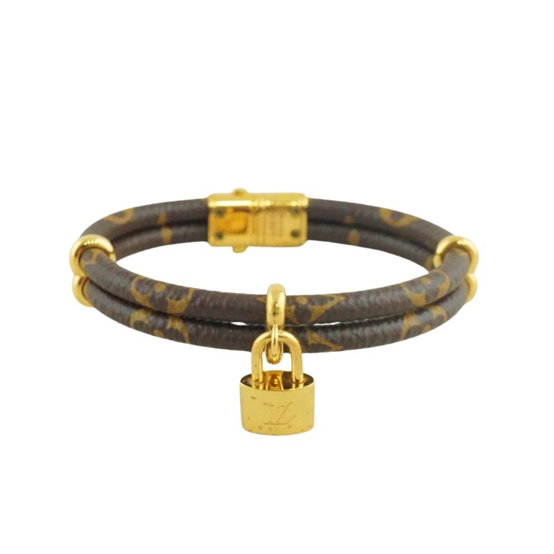 LV M8109F Keep It Twice 原花雙圈鎖頭手環-5