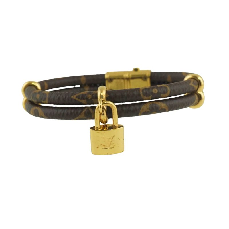 LV M8109F Keep It Twice 原花雙圈鎖頭手環-11