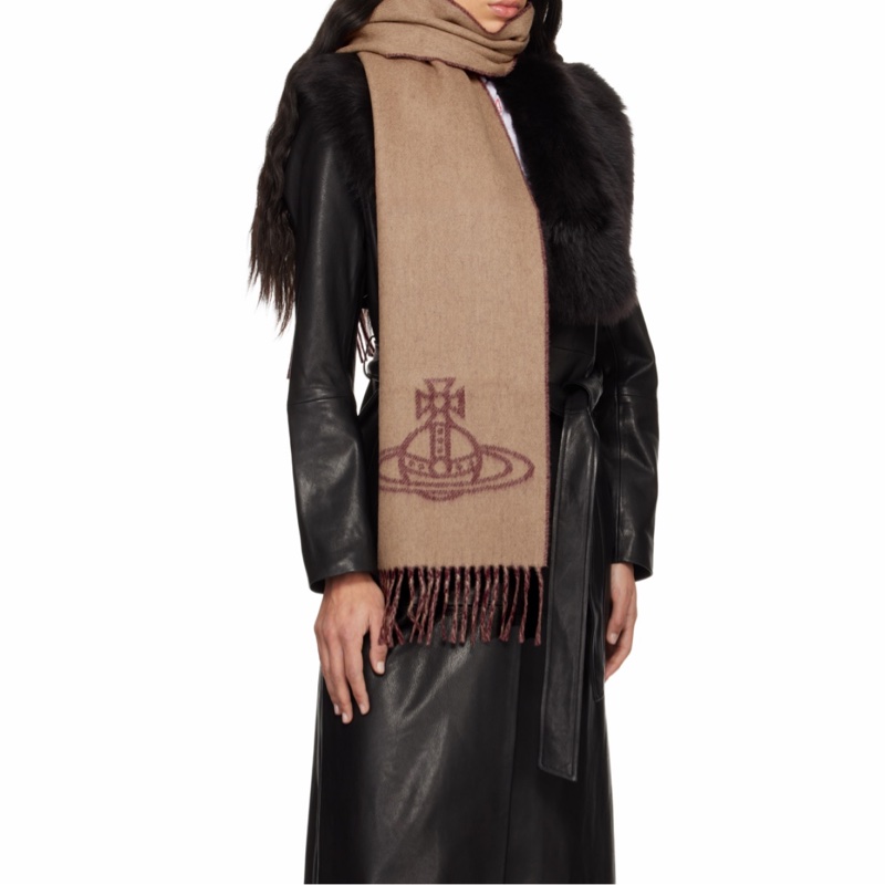 Vivienne Westwood 男女同款 流蘇圍巾均碼碼185cm*25cm-1