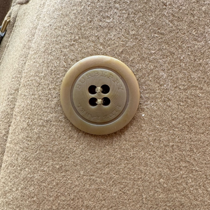 Burberry 駝色 雙排扣 女士 短款 大衣 二手 vintage-15