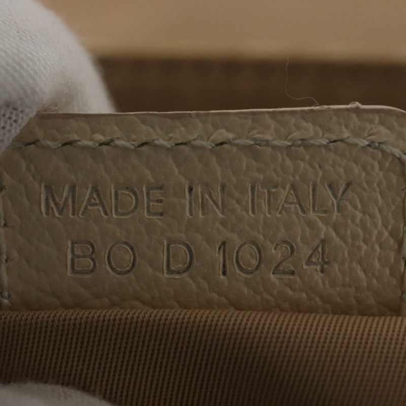 【日本直送】Christian Dior Trotter帆布花朵單肩包 PVC 米色 銀色 正品 ki6266-11