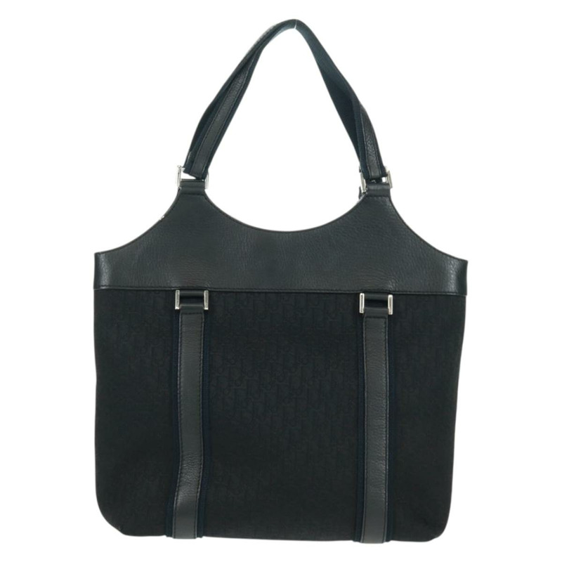 【日本直送】Christian Dior Trotter帆布手提包 黑色 銀色 正品 164034V-1