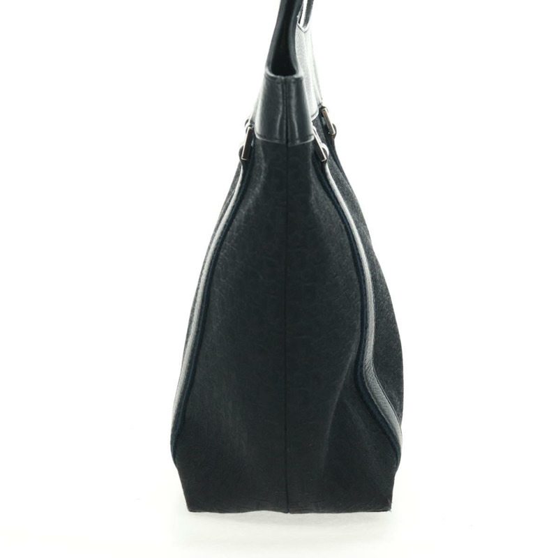 【日本直送】Christian Dior Trotter帆布手提包 黑色 銀色 正品 164034V-2