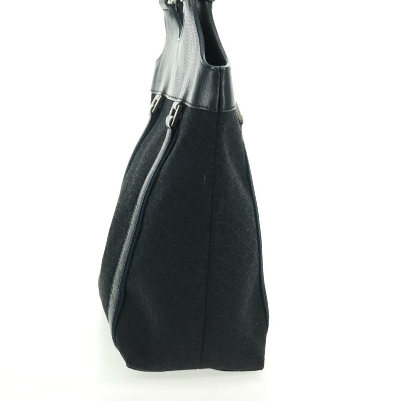 【日本直送】Christian Dior Trotter帆布手提包 黑色 銀色 正品 164034V-3