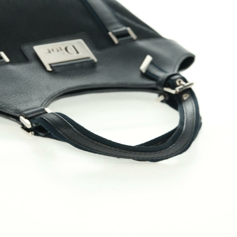 【日本直送】Christian Dior Trotter帆布手提包 黑色 銀色 正品 164034V-6