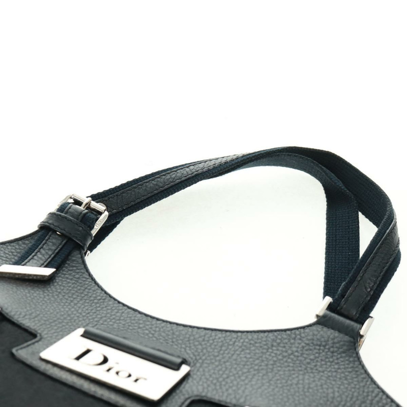 【日本直送】Christian Dior Trotter帆布手提包 黑色 銀色 正品 164034V-7