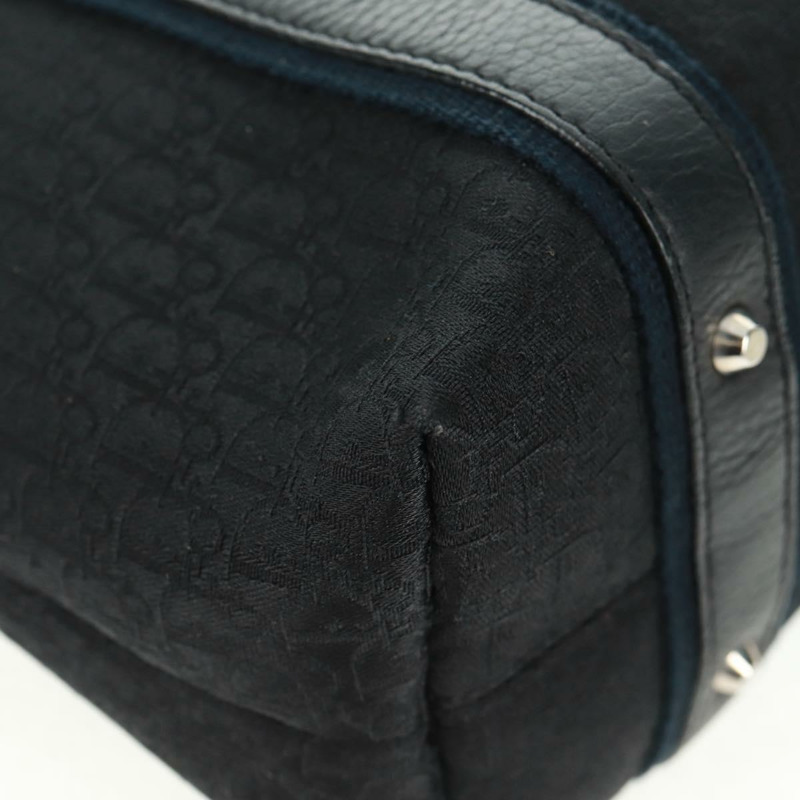 【日本直送】Christian Dior Trotter帆布手提包 黑色 銀色 正品 164034V-8