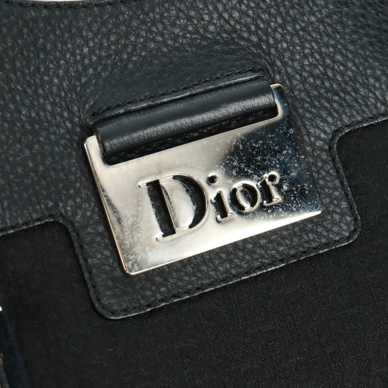 【日本直送】Christian Dior Trotter帆布手提包 黑色 銀色 正品 164034V-9